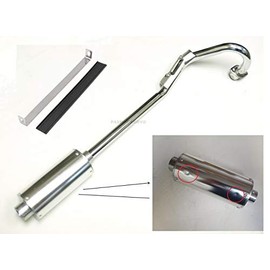 BLEMISHED NEW Replacement Flat Tip Exhaust Pipe Muffler Set Dirt Bikes Compatible with Honda CRF50 XR50 SDG SSR Taotao 110cc 125cc and their Clones BLEMISHED Silencer