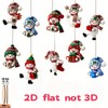 15-Piece Flat MDF Snowman Christmas Ornaments for Tree Decorating –