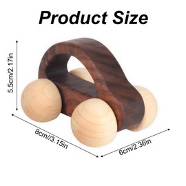 BOXOB Wooden Toys Cars, VehicleToy for Fine Motor Skill Development Wood Baby Push Race Car for Kids Toddlers Baby Boy Girl Birthday Nursery Decor Gift (Color 3)