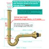SEABEFORE Brass P Trap U-Shape 1 1/4 inch Sink Drain