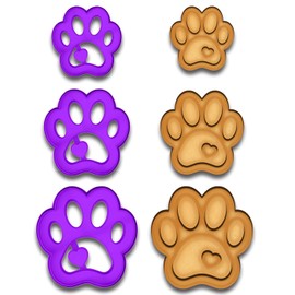 Dog Paw with Heart Cookie Cutter Set – 3 Sizes (1.75", 2.75", 3.75") – Perfect for Pet-Themed Baking