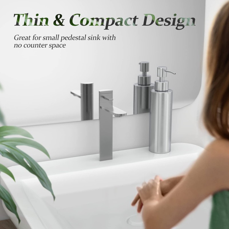 ARKTEK -Stainless Steel Countertop soap dispenser Rust Proof Liquid Hand