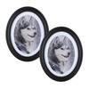 GRRONZEE 2 Pack Oval Picture Frame 5x7 Brown Oval Photo