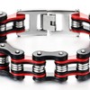Stainless Steel Biker Bracelet for Men, Masculine Motorcycle Chain Style,
