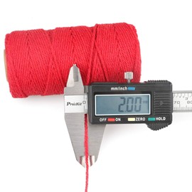 jijAcraft Red Twine String, 328 Feet Valentine's Day Bakers Twine String, 2MM Heavy Duty Packing String for Valentine's Day DIY Crafts, Present Decoration, Gift Wrapping, Craft Wrapping