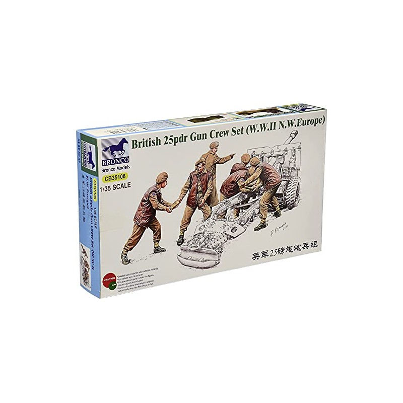 Bronco CB35108 1/35 Figurine Set 25pdr gun crew set WWII