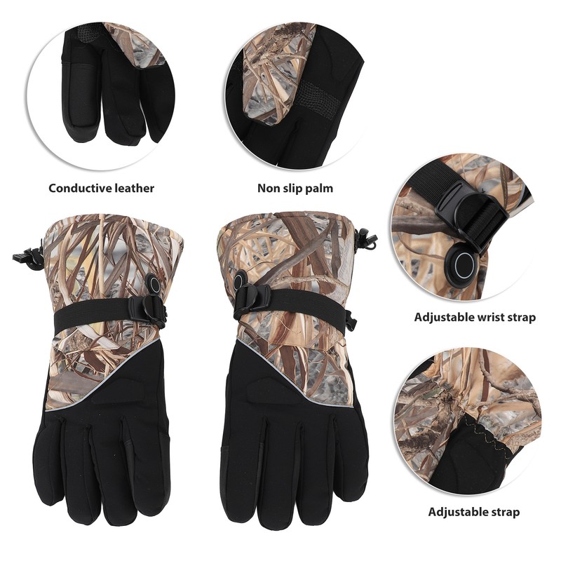 Heated Gloves for Men Women 3 Gear Adjustable Waterproof Touchscreen