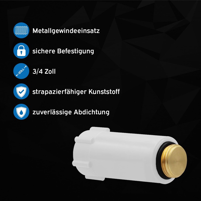 kör4u Set of 10 Construction Plugs, 3/4 Inch, White, Plastic