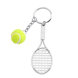 BNQL Tennis Keychain Gifts for Tennis Players Tennis Team Gifts for Tennis Lover Tennis Balls Keychain, Tennis Keychain Tp Card, Large