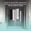 CERF ROUGE Frameless Shower Door Handle with Magnetic Strike -