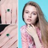 JewelryPalace Cushion Cut 1.8 ct Simulated Green Emerald Ring Women's