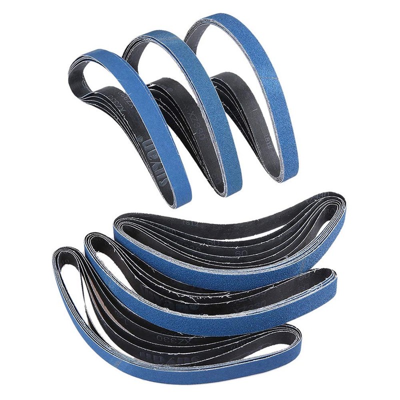 ExcInter 10PCS P80 10mm x 330mm Zirconium Abrasive Sanding Belts