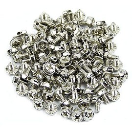 Maxmoral 200pcs Toothed Hex 6/32 Screw 6-32 Computer PC Case Hard Drive Motherboard Mounting Screws.