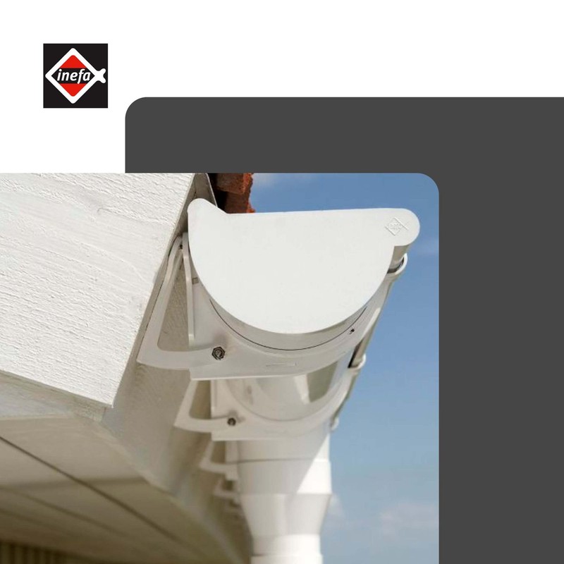INEFA Headboard Holder Adjustable for Gutter Semicircular PVC NW 100,