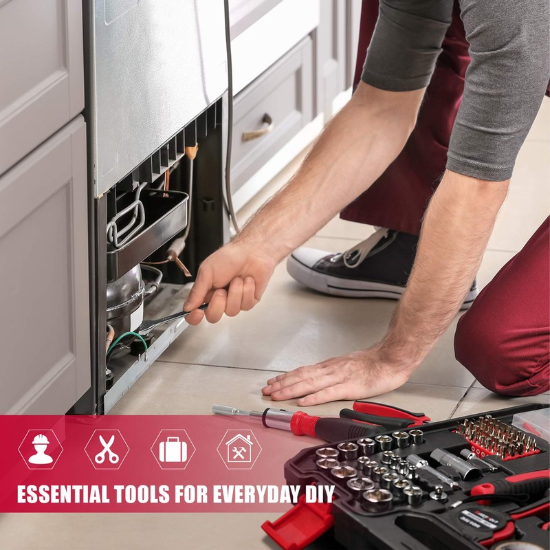 Eastvolt 218-Piece Household Tool Kit, Auto Repair Tool Set, Tool