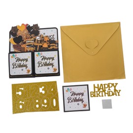 Operitacx Alles Zum Birthday Cards, 3D Popup with Envelopes, Greeting Cards for All Ages, for Men, Women, Children, Family, for Birthday Parties and Celebrations