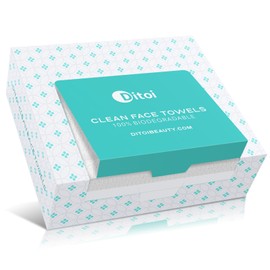 Disposable Face Towels, Biodegradable Facial Tissues, Super Soft and Thick Travel Face Towels XL, Makeup Remover Dry Wipes, Face Clean Cloths for Sensitive Skin, 10"×12" 15 Count (Pack of 1)