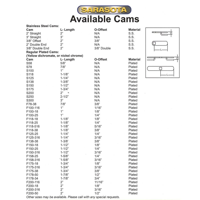 Sarasota Quality Products LL930 Lock Latch (2" Long x 3/8"