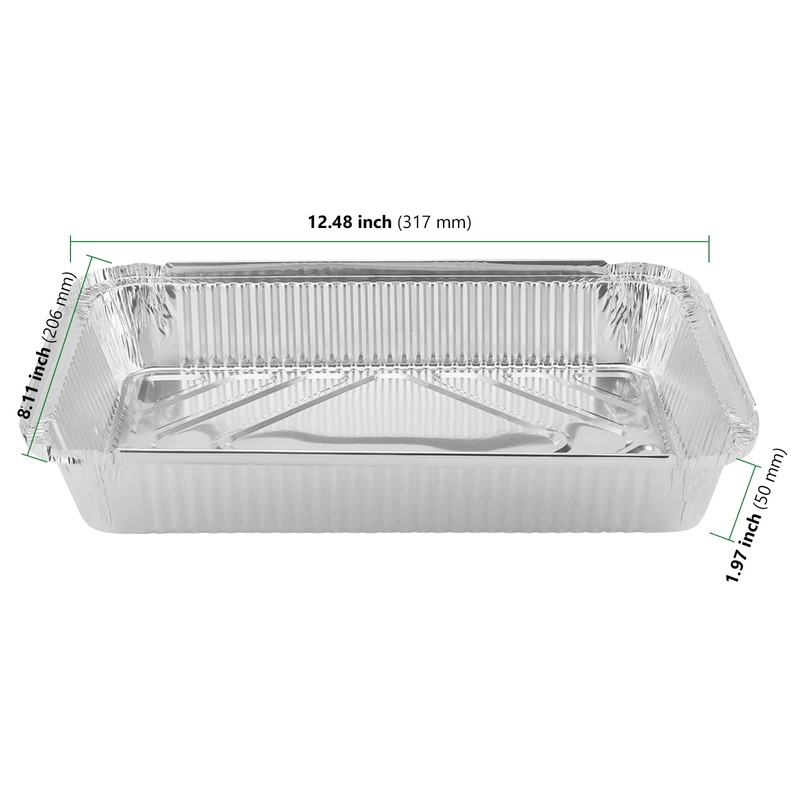 HAKZEON 25 Pack Large Aluminium Tin Foil Trays, 31 x