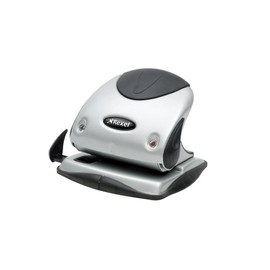 Rexel Precision 225 2 Hole Punch, 25 Sheet Capacity, Paper Alignment Indicator, Metal, Silver/Black, 2100743