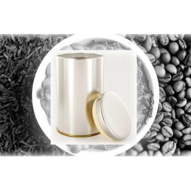 Coffee & Tea Canister Made in Japan, 7.1 - 8.8 oz (200 - 250 g), Moisture Proof Ring Storage Can, Silver