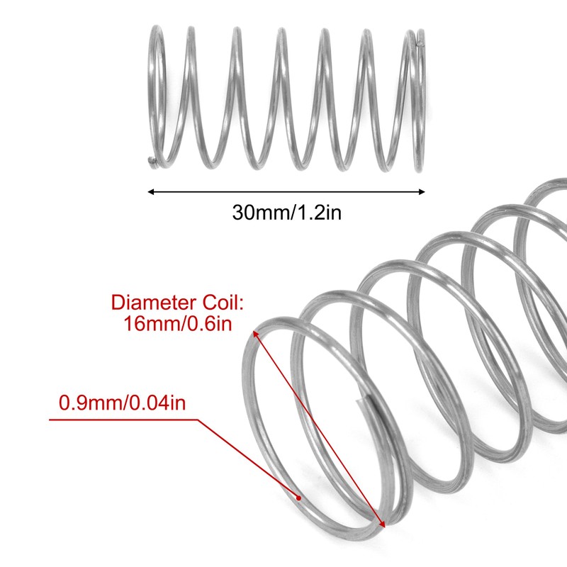GUNGY Compression Spring Stainless Steel Spring Compression Springs 30 mm