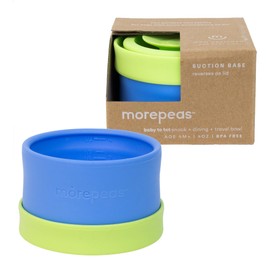morepeas The Everything Snack Bowl - All-in-One Baby, Toddler & Kid Food Container - Travel Essential with Spill Proof Lid & Suction Base - Blueberry