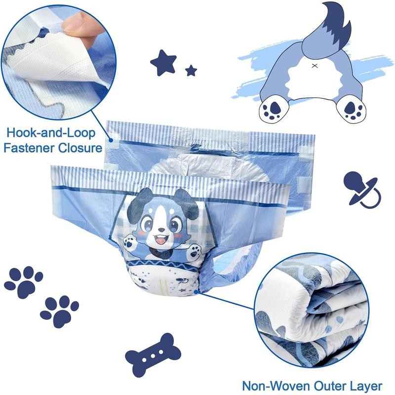 Adjustable Hook-and-Loop Fastener Closure Adult Printed Cloth Back Diaper 2