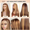AUOU Honey Blonde Ombre Lace Front Wig Human Hair 4/27