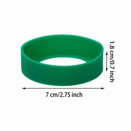 ONLYKXY 3pcs 7cm Silicon Protective Cup Mat Sleeve Heat-Resistant Bottle Holder Rubber Coaster Tumblers Protector Base Pad Non-Slip Bottom Cover Ring Accessories for Thermos Cup (Dark Green)