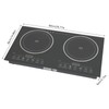 1200W Dual Zone Induction Cooktop, 2 Burner Electric Stove w/