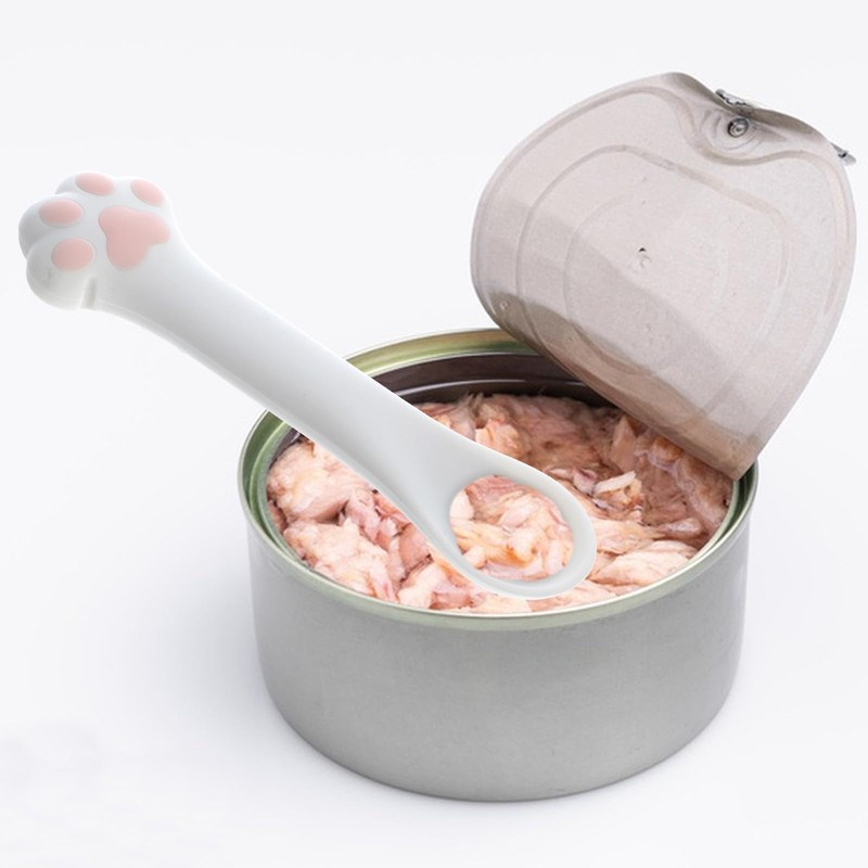 FdcZeyxior 2 PCS Cat Food Spoon, Silicone Pet Food Spoon