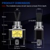 Unbranded 2x Blue LED Light 3Pin Rocker Toggle ON/Off Switch
