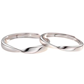 Nicoiro Pair Twist Mobius Sling Made by S925 [NSPR74] Pair Look, Matching Couple, Metal