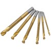 Bestgle 6 Pcs Titanium Coated HSS Twist Drill Bits Serrated