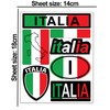 Biomar Labs® 10 x Vinyl Car Sticker Flag Italy Italian