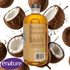 Aceite De Coco Orgánico Enature 500ml Mct Oil Comestible - Triglicéridos Cadena Media Líquido Suplemento Puro Ácido Caprílico Para Dieta Keto         