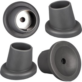 4 PCS Replacement Feet for Bath Seat Shower Chair, 1-1/8" I.D Slope Rubber Feet Pad for Transfer Shower Bench Shower Seat Commode Chair, Non Slip Suction Cup Feet Caps, Metal Insert Reinforced