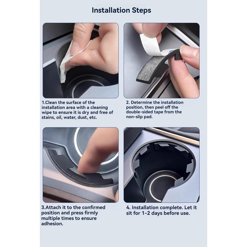 6PCS Car Cup Holder Limiter – Silicone Adhesive Drink Stabilizer