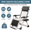 Meulbaty Foldable Patio Lounge Chair Zero Gravity Chair Adjustable Reclining