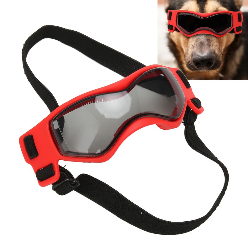 Dog Goggles Soft Silicone Frame Adjustable Dog UV Protection Sunglasses