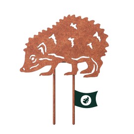 VERDOBA Hedgehog Garden Decoration Rust - Hedgehog Garden Stake Rust - Hedgehog Garden Figure as Rust Decoration for Garden - Autumn Decoration Made of Sturdy Iron with Rust Patina - Rust Decoration