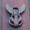 Antikas Door Knocker with Owl Design, Cast Iron Door Fitting,