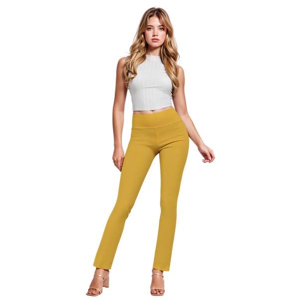 Hybrid & Company Womens Business Millennium Slim Bootcut Pants P44972BL