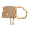 Punch Needle Kit Hex Hoop Glossy Frame Easy Operation Safe