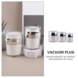 LALAFINA 3pcs Press Cream Jar Travel Sun Protection Pp Funnel