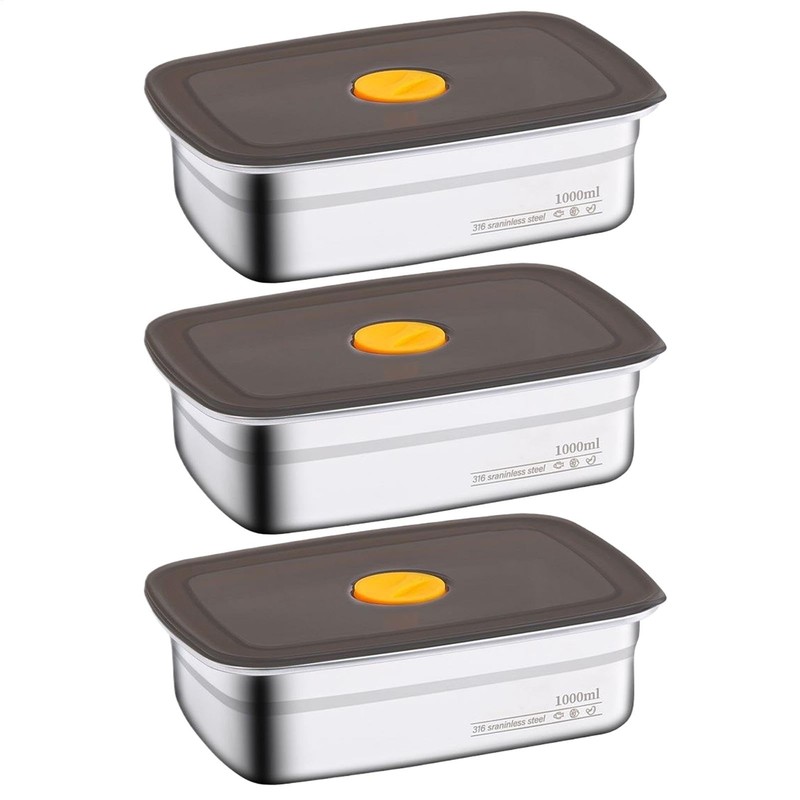 Stainless Steel Food Storage Containers, Home Freezer Snack Pack Containers,