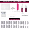Belleruta Press On Nails Kit, Opaque Gray, Short Square Fake