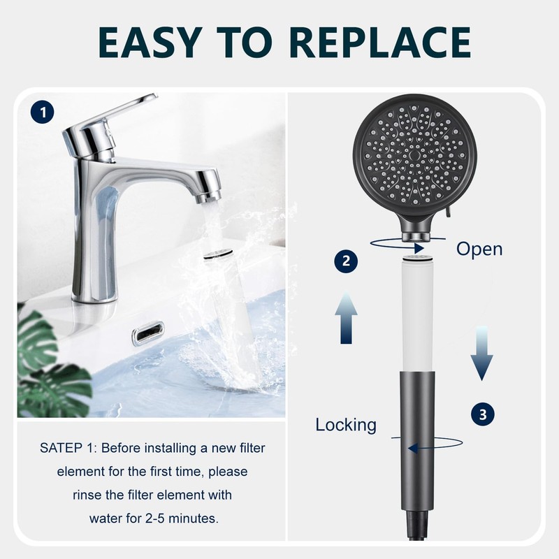 Molgoc Water Fiter for Shower Head Filter,Compatible Cobbe Shower Head