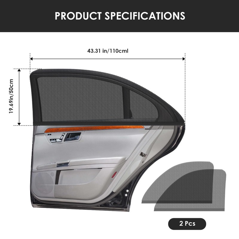 2 Pack Car Window Shades For Baby, UV Protection Sun
